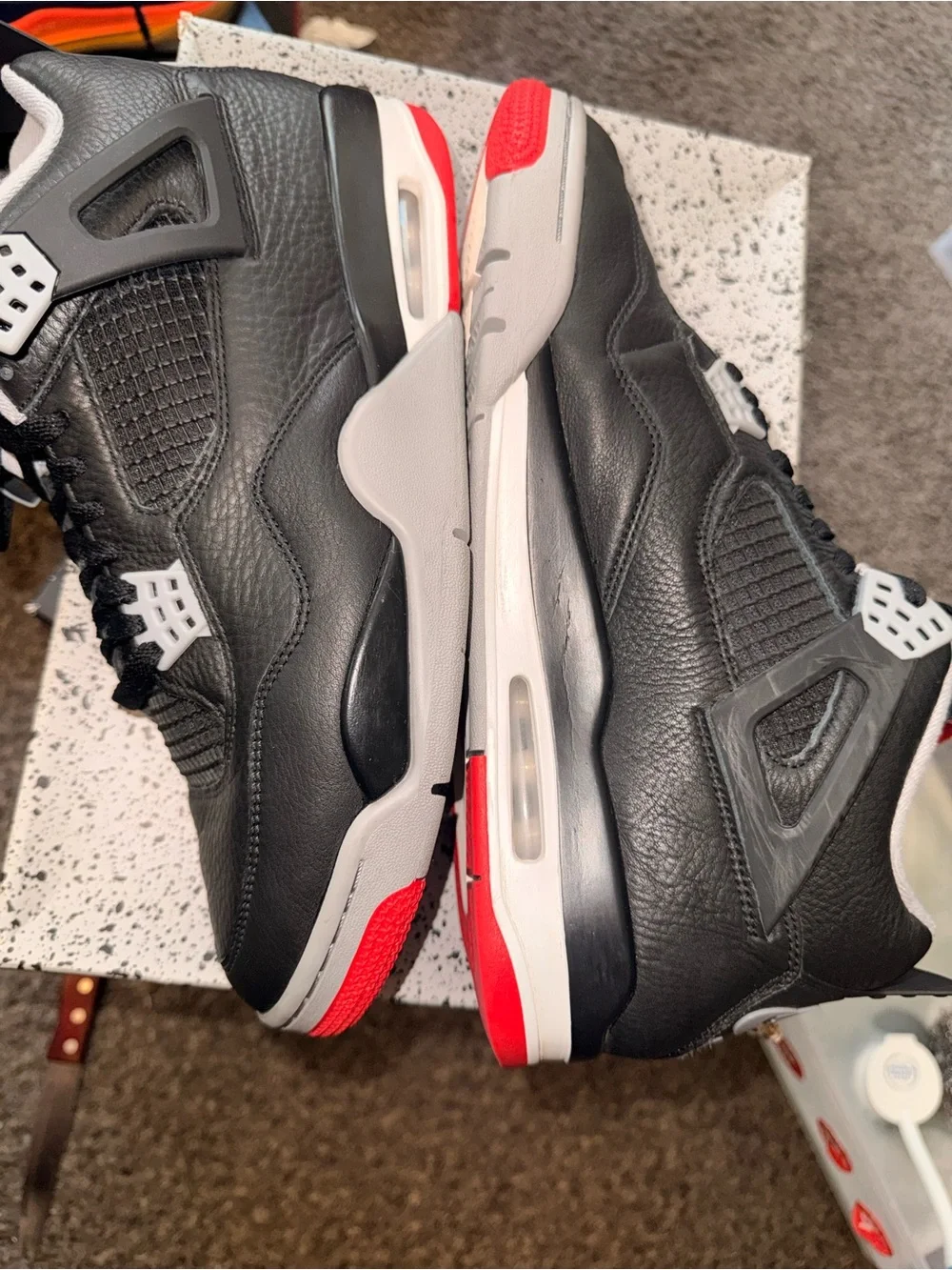 Air Jordan 4 Retro Bred Reimagined PREOWNED EXCELLENT SIZE 12 M OG BOX